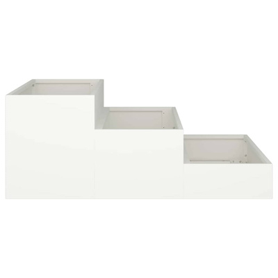 Doniczka ogrodowa Biały 90 x 90 x 35 cm Stal zimnogięta