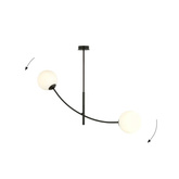 Lampa sufitowa HUNTER 2 BLACK/OPAL
