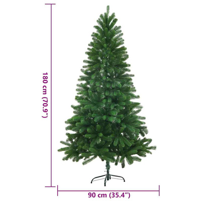 Sztuczna choinka z realistycznymi igłami, 180 cm, zielona