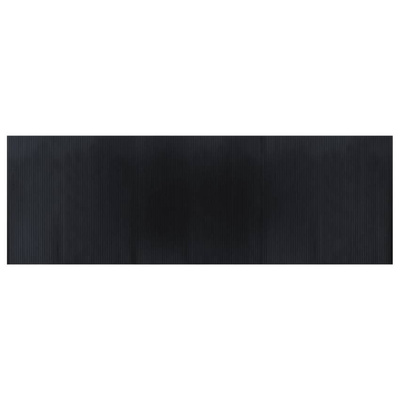Dywan prostokątny, czarny, 100x300 cm, bambusowy vidaXL