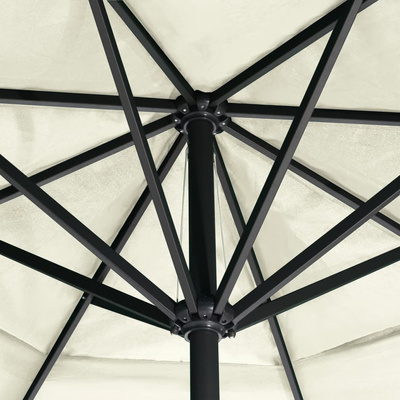 Parasol ogrodowy na aluminiowym słupku, 600 cm, piaskowy