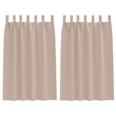 Firany blackout z kółkami 2 pcs Ciemnoszary 175 x 140 cm