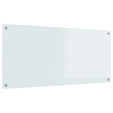 Panel kuchenny Biały 110 x 50 cm szkło hartowane
