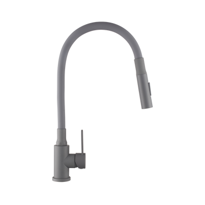 Bateria zlew. dalis z elastyczną 2f wylewką, szary BZ-64-005-L Invena