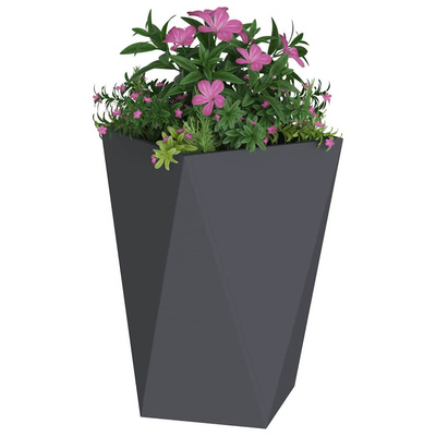Donica 2 pcs Antracyt 50 x 50 x 75 cm Stal