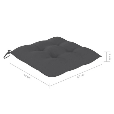 vidaXL Składane krzesła ogrodowe z poduszkami, 4 szt., drewno tekowe