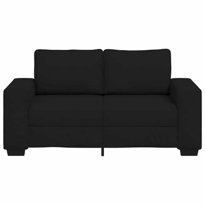 Sofa 2-osobowa Czarna 160x77x82 cm Tkanina