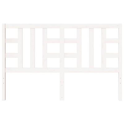 Wezgłowie łóżka, białe, 156x4x100 cm, lite drewno sosnowe