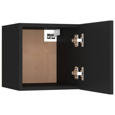vidaXL Wiszące szafki telewizyjne, 2 szt., czarne, 30,5x30x30 cm
