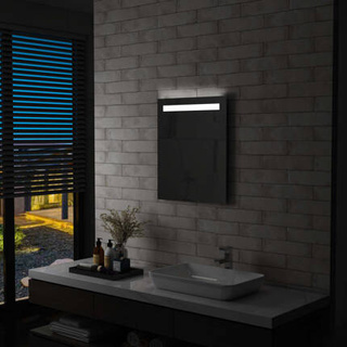 vidaXL Ścienne lustro łazienkowe z LED, 50 x 60 cm