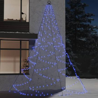 vidaXL Choinka ścienna z hakiem, 720 punktów LED, niebieska, 5 m