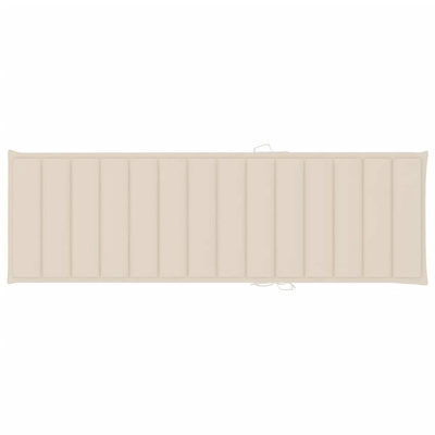 vidaXL Leżak z poduszką, lite drewno akacjowe i stal nierdzewna