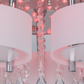 Nowoczesna lampa sufitowa led kryształ ANTILA srebrny model standard