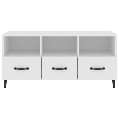 vidaXL Szafka pod TV, biała, 102x35x50 cm, materiał drewnopochodny