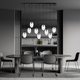 Lampa wisząca ASTRAL 9 BL TRANSPARENT