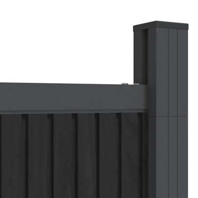 Panel ogrodzeniowy, szary, 173x186 cm, WPC