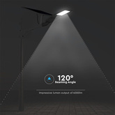 50W Lampa uliczna solarna / Barwa:6000K / Obudowa: Srebrna
