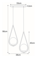 Lampa wisząca K-4771 z serii NEVE BLACK