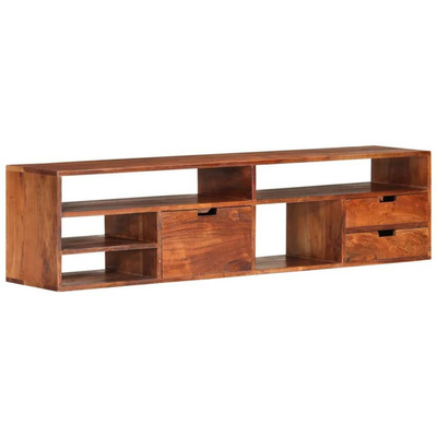 vidaXL Szafka pod TV, 140x30x35 cm, lite drewno akacjowe