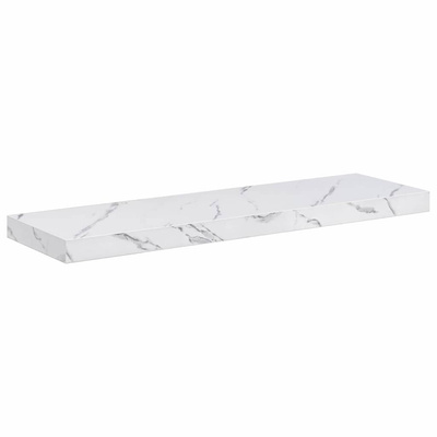 Półka ścienna 4 szt. Biały marmur 80 x 23,5 x 3,8 cm
