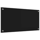 Panel kuchenny Czarny 80 x 40 cm szkło hartowane