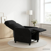 Fotel recliner Czarny Welur