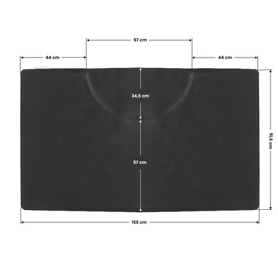 Mata fryzjerska pod fotel prostokąt 133311