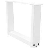 Nogi do stolika kawowego w kształcie litery V 2 szt. Białe 60x(30-31,3) cm Stal