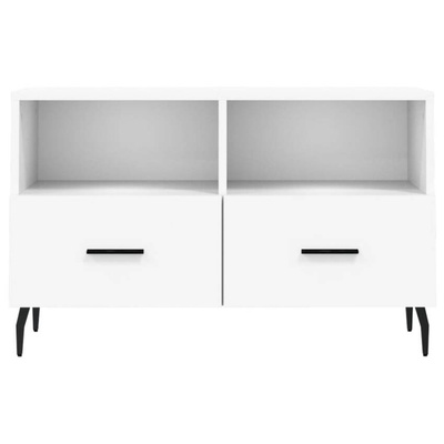 vidaXL Szafka pod TV, biała, 80x36x50 cm, materiał drewnopochodny