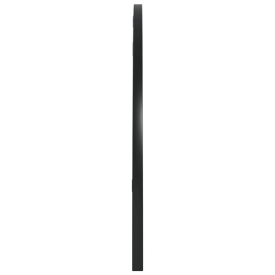 vidaXL Lustro ścienne, czarne, 80x40 cm, zakończone łukiem, żelazo