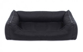 Legowisko dla psa Sofa Valencia Standard w kolorze czarnym z czarnym wykończeniem Rozmiar: XL - 120 x 90 cm - do samodzielnego złożenia