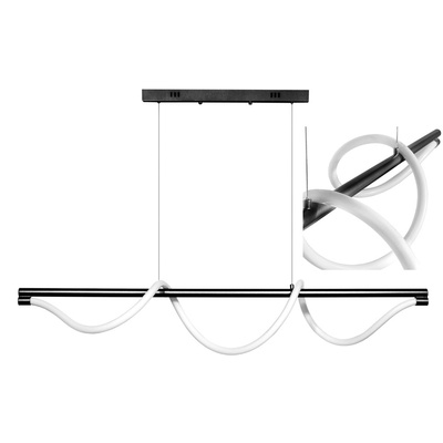 Lampa wisząca Serpente DDXZ004 55W czarna - wężyk gładki