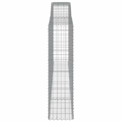 Kosze gabionowe, 10 szt, 400x50x180/200cm, galwanizowane żelazo