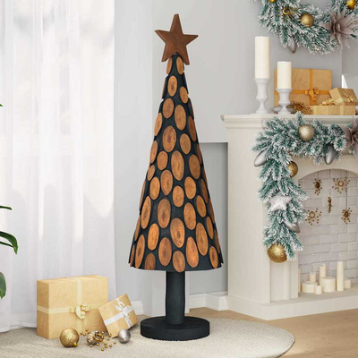 Choinka z podstawą Brązowy 149 cm Lite drewno tekowe