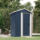 Szopa ogrodowa, antracyt, 126x97,5x177 cm, stal galwanizowana