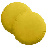 Poduszki na siedziska 2 pcs Żółty ?30 x 13 cm Aksamit