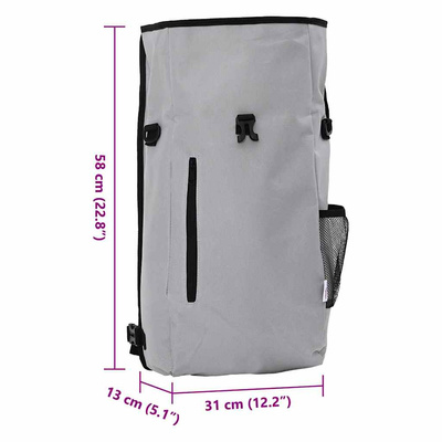 Torba rowerowa Szary 31 x 13 x 58 cm Poliester