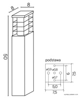 Lampa ogrodowa stojąca RADO II 2 DG