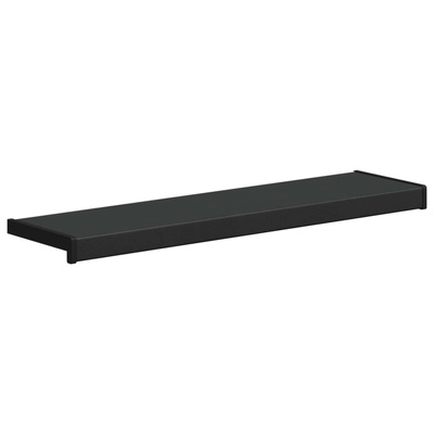 Parapet okienny Czarny z rysunkiem drewna 80 x 20 x 4,5 cm PVC