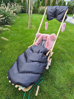 Love gifts Sanki ze śpiworkiem+ Mufki/Brąz