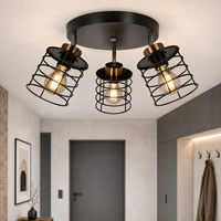 Lampa sufitowa czarna/złota talerz 3xE27 Glob 98-00392