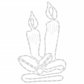 Świąteczna dekoracja świetlna w kształcie świec, 144 LED