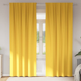 Firany blackout z kółkami 2 pcs Musztardowy Żółty 260 x 140 cm