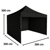 Namiot Ogrodowy Ekspresowy Pawilon Handlowy Cateringowy Czarny 3x3M