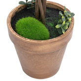 vidaXL Kule ze sztucznego bukszpanu w doniczce, 2 szt., zielone, 41 cm