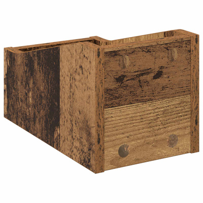 Pudełko na płyty LP 2 szt. Stare drewno 18 x 32 x 18 cm