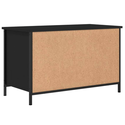 vidaXL Szafka pod TV, czarna, 80x40x50 cm, materiał drewnopochodny