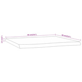 Blat stołu, 60x60x2,5 cm, kwadratowy, lite drewno akacjowe