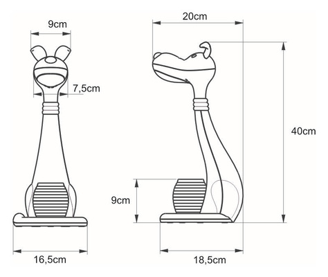 biurkowa K-BL1607 ŻÓŁTY z serii PIESEK Lampka