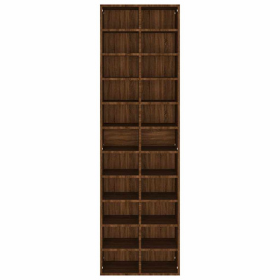 Stojak na buty, brązowy dąb, 54x34x183 cm